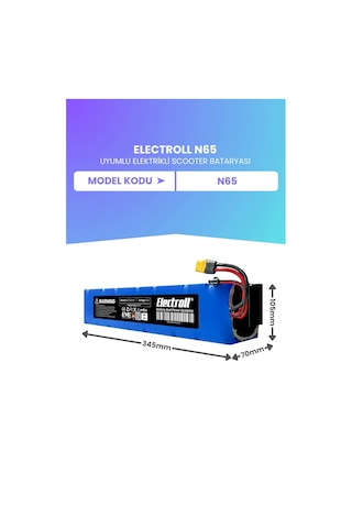 Electroll N65 Uyumlu Batarya Eko Kapasite 48v 9.600mah Elektrikli Scooter Bataryası Diğer