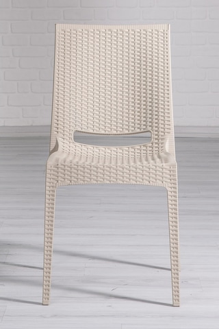 6 Adet Rattan Cappucino Sandalye / Balkon-bahçe-teras Bej