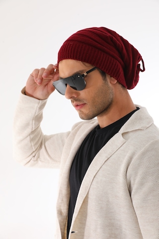 Erkek Bordo İpli Bere