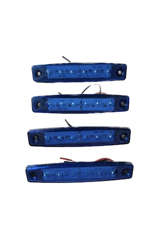 Thoc Dorse Parmak Led 12v 6 Led Mavi 4 Adet