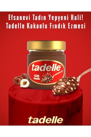 Tadelle Parça Fındıklı Kakaolu Fındık Ezmesi 200 Gr X 6 Adet