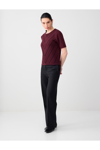 Jimmy Key Jimmy Key Siyah Normal Bel Normal Paça Uzun Dokuma Pantolon 6sw185601900