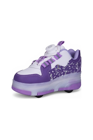 Tuğba Ortopedi 0703 Çocuk Işıklı Tekerlekli Sneaker Mor