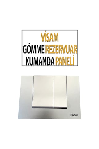 Visam Gömme Rezervuar Kumanda Paneli Beyaz