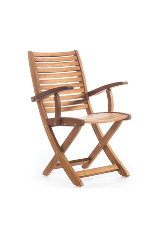 Rehome Mane İroko Kollu Sandalye Kahverengi