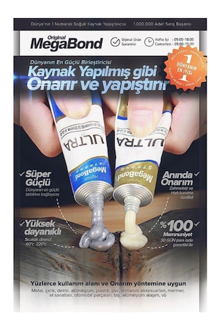 Megabond 6'lı Pkt Çift Karışım Soğuk Kaynak Macun Yapıştırıcı