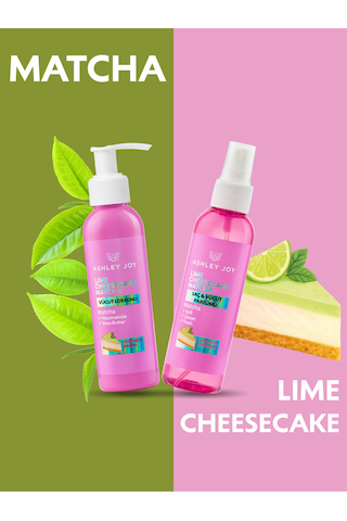 Lime Cheesecake Matcha Saç Parfümü + Niacinamide İçeren Vücut Losyonu, Vücut Bakım Seti