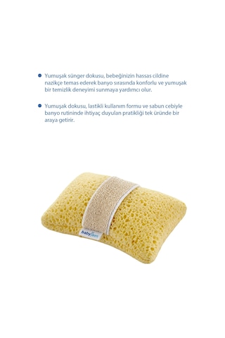 Babyjem Soft Lastikli Bebek Yıkama Banyo Süngeri