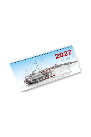 2027 Haftalık Masa Takvimi Masa Sümeni Orta Boy 31 x 14.5 CM