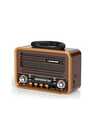 Blaupunkt R85 Nostaljik Bluetooth Radyo Type-c Şarjlı Tws Dual Bağlantı Fm/am/sw Kahverengi