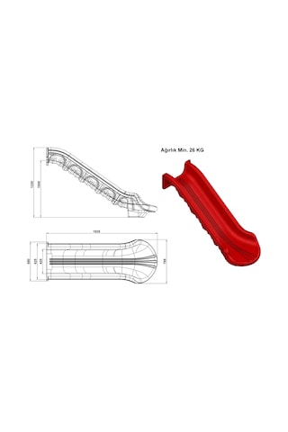Düz Kaydırak H100-183 Çok Renkli