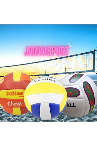 Janva Janva Voleybol Topu Dikişli Voleybol Topu Kaliteli Okul Ve Spor Amaçlı Antereman Ve Salon Uyumlu Beyaz