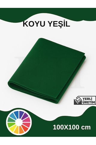 Koyu Yeşil Metrelik Ince Keçe Kumaş Keçe 1 Mm Aktivite Keçesi Renkli Keçe 1 Metre 100 Cm X 100 Cm