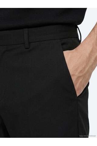 Kip Siyah Dokuma Jogging Fit Casual Pantolon Siyah --