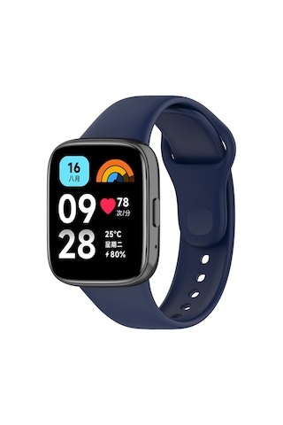 Ekılıf - Xiaomi Redmi Watch 3 Active Uyumlu - Kordon Klasik Silikon Kordon - Kırmızı