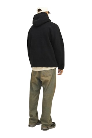 Jack & Jones Erkek Göğüs Baskılı Teddy Sweatshirt 12263011 Siyah