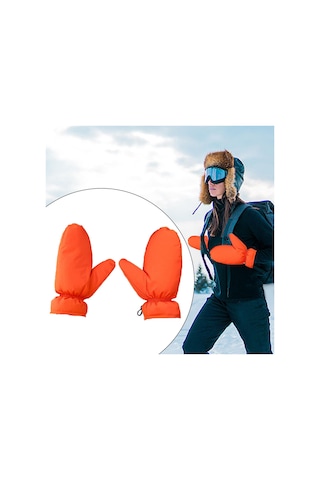Suntek Erkekler Kadınlar İçin Aşağı Eldivenler Kar Turuncu Turuncu
