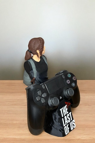 Ellie Figürlü Ps4/ps5 Kol Tutucu The Last Of Us Temalı Oyun Aksesuarı 3d Baskı Stand Haki
