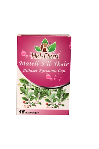 Hel-Dem Mateli 5'li İksir Bitkisel Karışımlı Süzen Poşet Çay 45'li