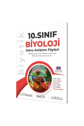 Biyotik Yayınları 10.sınıf Maarif Model Biyoloji Konu Anlatım Föyleri Ve 10.sınıf Maarif Model Biyoloji Soru Bankası Set 2 Kitap