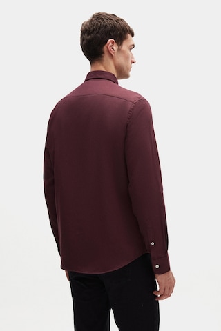D'S Damat Ds Damat Slim Fit Mürdüm Oxford Düğmeli Yaka Kolay Ütülenebilir Nakış Detaylı Pamuklu Gömlek 4hc02ort03265 Mrd