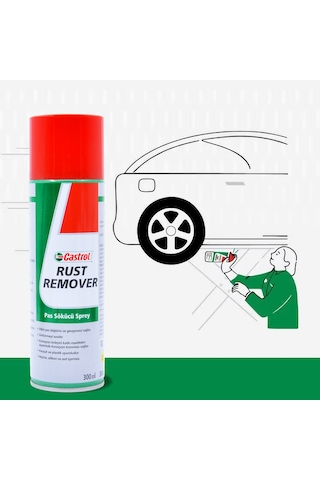 Castrol Rust Remover Mos2 Katkılı Pas Sökücü Ve Gevşetici Sprey 300 Ml