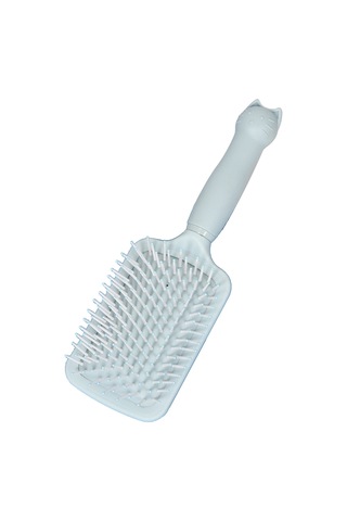 Singree Kedi Desenli Kare Şekilli Antistatik Akne Saç Tırnağı, Uzun Saçlar İçin Erkek/kadın Kullanıma Uygun, Kafa Derisi Masajı Sağlar - Mavi