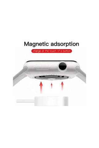 Sandwich Genel Kullanım Beyaz Akıllı Saat Şarj Kablosu, 3w Qi, Abs/tpe, 4ft, 5v/1a Çıkış