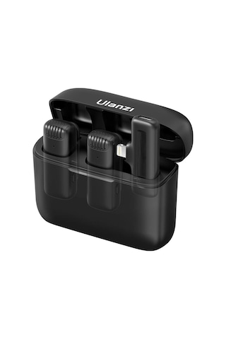 Ulanzi J12 Kablosuz Lightning Apple Uyumlu iPhone İkili Yaka Mikrofonu 2885