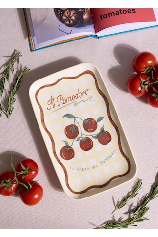 The Mia Italian Summer Dikdörtgen Servis Tabağı 31x20 Cm Çok Renkli