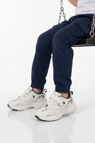 Cool Beyaz Fileli Hafif Esnek Unisex Çocuk Spor Ayakkabı Terra F