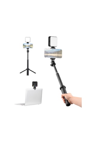 Andoer W64 Rgb Video Konferans Cep Rgb Led Video Işık Kiti Siyah Siyah