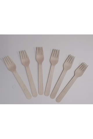Kullan At Ahşap Tahta Çatal 100 Adet 16 Cm
