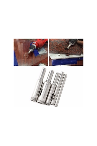 Tongxida 5 Adet Elmas Kaplama Matkap Uçları, 5 Delik Testere Ucu, Mükemmel Kesim