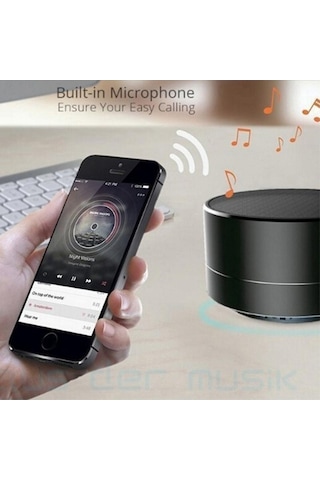 Taşınabilir Metal Subwoofer Kablosuz Bluetooth Hoparlör Bilgisayar Mini Bluetooth Ses Mp3 Müzik Çalar