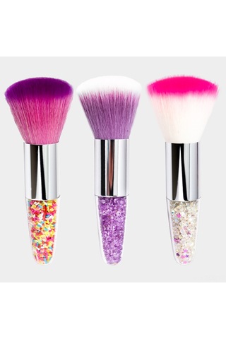 Qingmipy Fcs-x1 Yıldız Desenli Tırnak Toz Temizleme Fırçası - Yumuşak Fiber Saçlı, Zımpara Tozu Temizleyici, Mavi Yıldız Taşlı Manikür Aleti