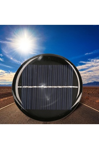 Lemestar 0.28w 5v 56ma Çok Kristal Güneş Paneli - 60mm Çaplı Dıy Damla Kauçuklu Güneş Enerji Plakası Ip65 Su Geçirmez, Öğretim/modeller İçin