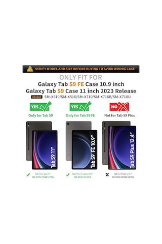 Samsung Galaxy Tab S9 Fe 10.9 İnç Sm x510 Uyumlu Kılıf Birebir Dönebilen Tablet Kılıfı