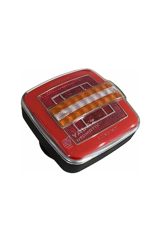 12v Stop Lambası Kare Neon-ledli Kayar Sinyalli 4 Fonksiyonlu Kablolu 120 120 Mm