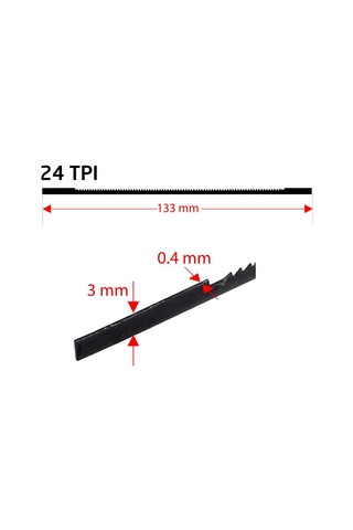 Rox 0367 Dekupaj Kıl Testere Ucu 133 Mm Z:24 10'lu Paket