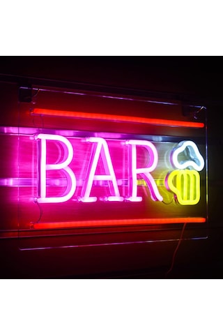 Homyl Ev Bar Için Neon Tabelalar Led Usb Dekoratif Işık Dekoru Beyaz Çok Renkli