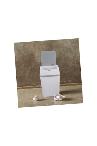 Qianfan Akıllı Çöp Tenekesi Otomatik Sensör Ev Yatak Odası Süt Beyazı