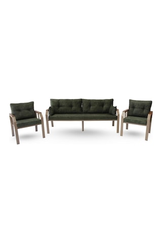 Tu Tienda 3+1+1 Masa Dekoratif Bahçe,balkon Mobilyası Yeşil