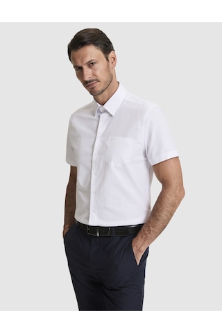 Pierre Cardin Erkek Beyaz Gömlek Kısa Kollu 50325339-vr013