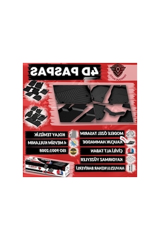 4d Paspas Ve 3d Bagaj Havuzu, Fiat Grande Punto Uyumlu Açık Bej