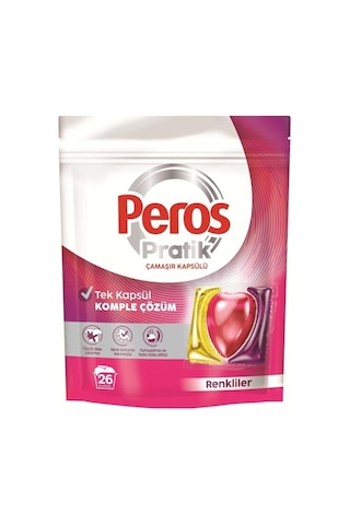 Peros Pratik Matik Çamaşır Deterjanı Kapsülü - Tableti 78 Adet Renkliler 3pk 26 420 G
