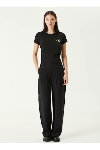 Calvin Klein Kadın T-shirt Ck Logo Siyah