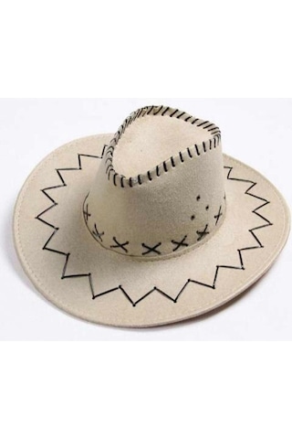 Dorax Bej Kovboy Şapkası Bej