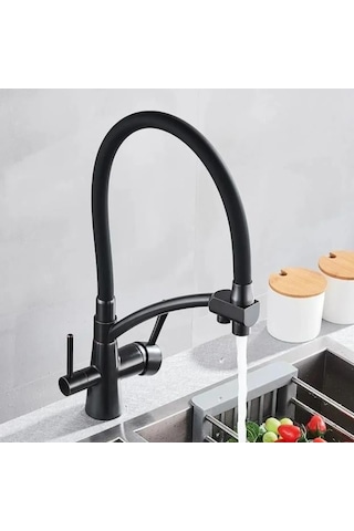 Fleko KS16S3-C Kubar Arıtmalı Eviye Bataryası Siyah