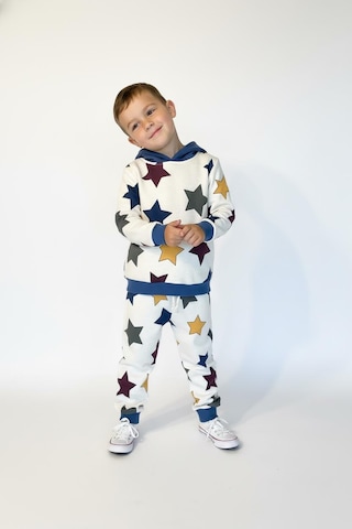 Yıldız Baskılı Kapşonlu 2 Li Takım İndigo